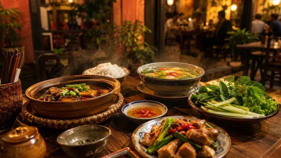 Nhân viên đang pha cà phê