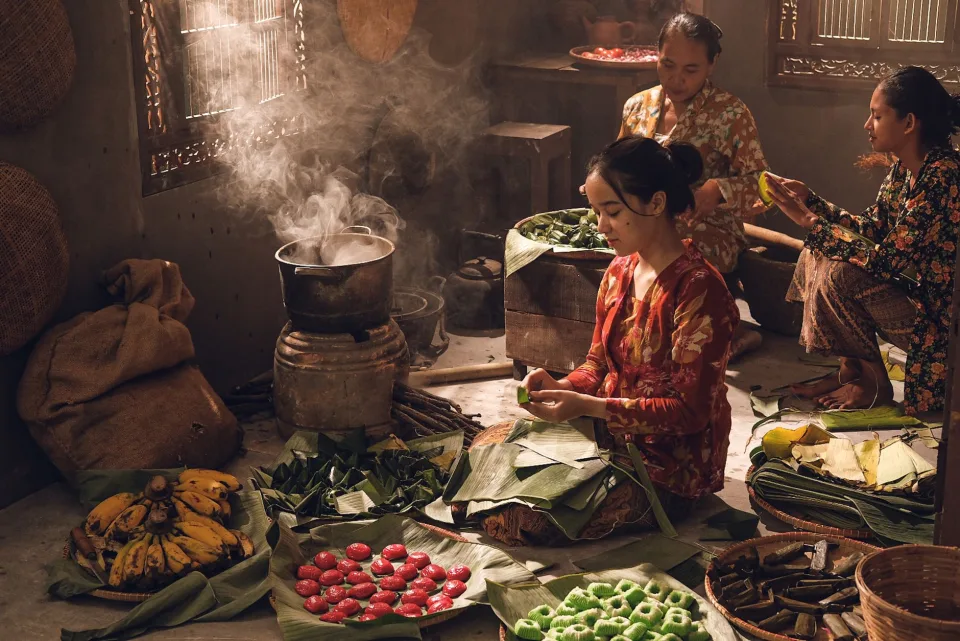 Quầy pha chế và bảng menu